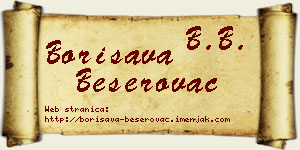 Borisava Beserovac vizit kartica
